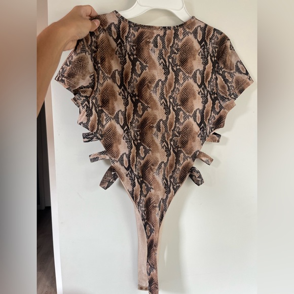 Tiger Mist snake skin print bodysuit - Picture 2 of 3